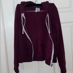 H&M basic zip-up purple hoodie size: SMALL